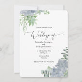 Succulent Waterverf Botanical Wedding Invitation. Kaart (Voorkant)