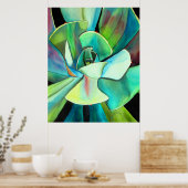 Succulent waterverf schilderen botanische plant ku poster (Keuken)