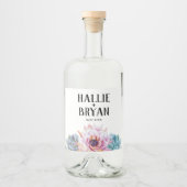 Succulent Wedding Likeurfles Etiket (Voorkant)