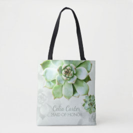 Succulent Wedding Maid of Honor Tote Bag