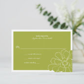 Succulent Wedding Response RSVP Kaartje (Staand voorkant)