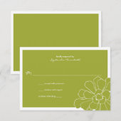 Succulent Wedding Response RSVP Kaartje (Voorkant / Achterkant)