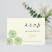 Succulent Wedding RSVP Kaartje (Staand voorkant)