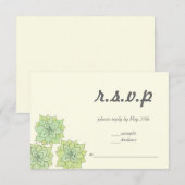 Succulent Wedding RSVP Kaartje (Voorkant / Achterkant)