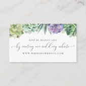 Succulent Wedding RSVP Online Card Informatiekaartje (Voorkant)