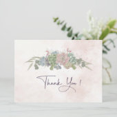 Succulent Wedding Thankyou Card Kaart (Staand voorkant)