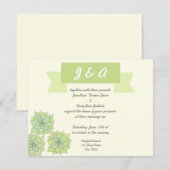 Succulent Wedding Uitnodiging (Voorkant / Achterkant)