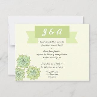 Succulent Wedding Uitnodiging