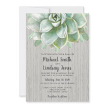 Succulent Wedding Uitnodiging