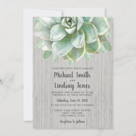 Succulent Wedding Uitnodiging