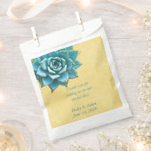 Succulent Wedding Waterverf Yellow Lace Bedankzakje (Geknipt)