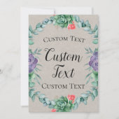 Succulent Welcome Sign 5x7" Kaart (Voorkant)