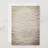 Succulent White Brick Wedding Invitation Kaart (Achterkant)