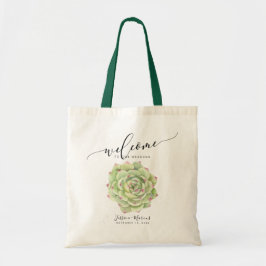 Succulent, woestijnRoos, Waterverf Vloer Welkomstw Tote Bag