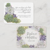 Succulent Wooden Western Boho Wedding Website Kaar Informatiekaartje (Voorkant / Achterkant)