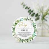 SUCCULENT WREATH FOLIAGE BABY IN BLOOM SHOWER KAART (Staand voorkant)