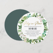 SUCCULENT WREATH FOLIAGE BABY IN BLOOM SHOWER KAART (Voorkant / Achterkant)