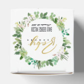 SUCCULENT WREATH FOLIAGE WATERVERF BABY SHOWER BEDANKDOOSJES (Bovenkant)