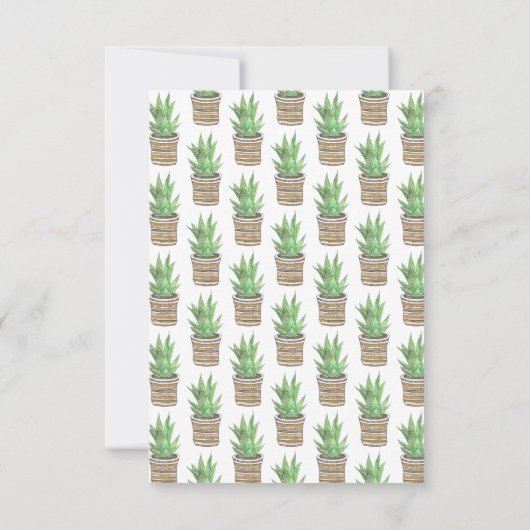 Succulent Zebra Plant Zuidwest Pot Nieuw Adres Aankondiging (Achterkant)