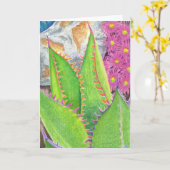 Succulente 3 kaart (Gele Bloem)