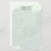 Succulente achtergrond Persoonlijk Lijned Schrijfp Briefpapier (Voorkant / Achterkant)