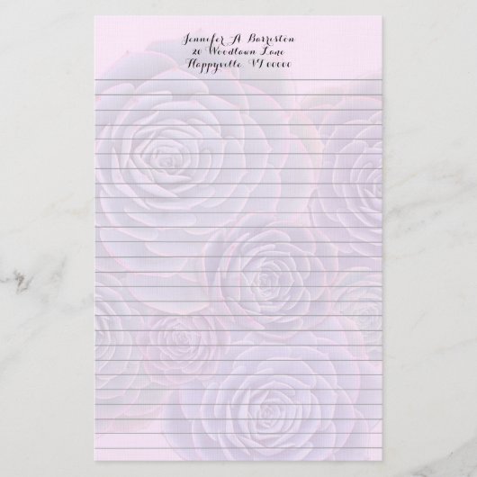 Succulente achtergrond Persoonlijk Lijned Schrijfp Briefpapier (Voorkant)