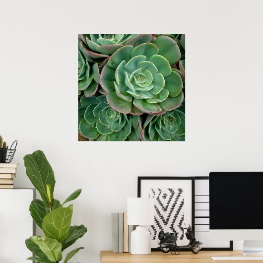 Succulente afdrukken poster (Thuiskantoor)