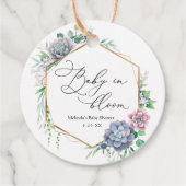 Succulente Baby in Bloom Plant Favor Bedankjes Labels (Voorkant)