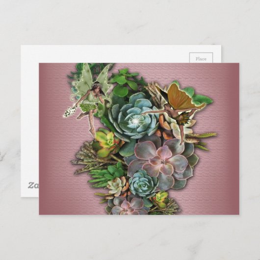 Succulente beeldschermen briefkaart (Voorkant / Achterkant)