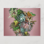 Succulente beeldschermen briefkaart (Voorkant)