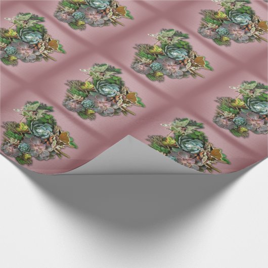 Succulente beeldschermen cadeaupapier (Hoek)