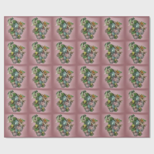 Succulente beeldschermen cadeaupapier (Vlak)