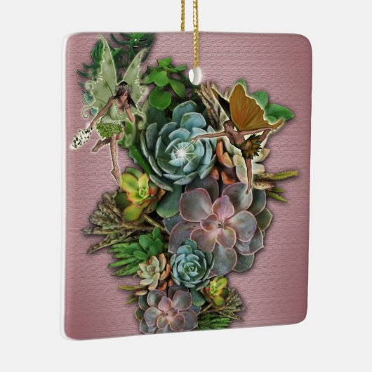 Succulente beeldschermen keramisch ornament (Rechts)