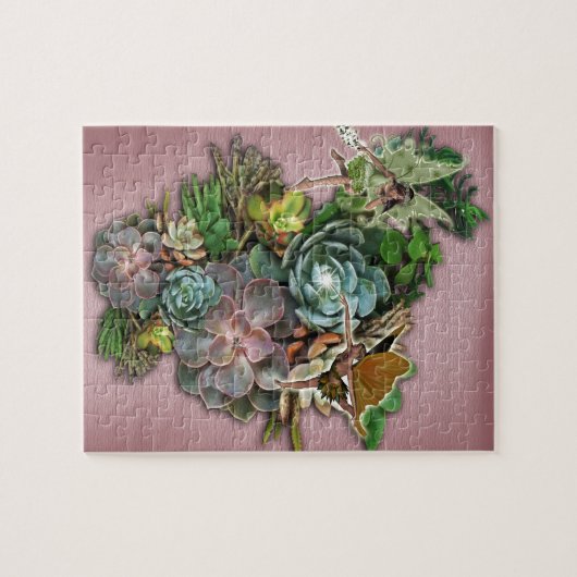 Succulente beeldschermen legpuzzel (Horizontaal)