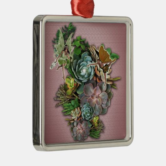 Succulente beeldschermen metalen ornament (Rechts)