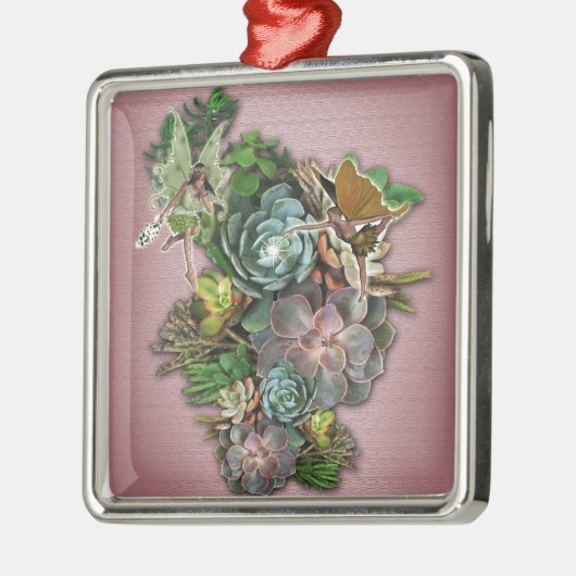 Succulente beeldschermen metalen ornament (Links)