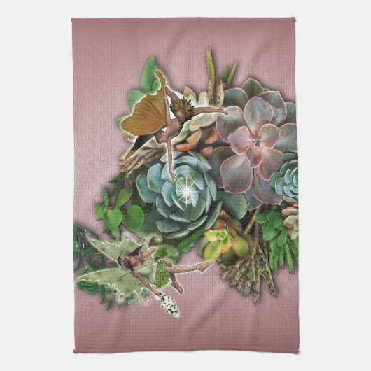 Succulente beeldschermen theedoek (Verticaal)