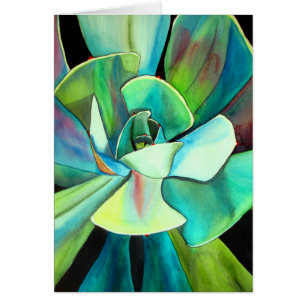 Succulente blauwe en groene woestijnkunst in de wa