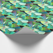 Succulente blauwe en groene woestijnkunst in de wa cadeaupapier (Hoek)