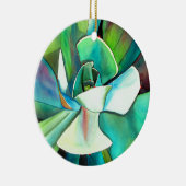 Succulente blauwe en groene woestijnkunst in de wa keramisch ornament (Rechts)