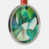 Succulente blauwe en groene woestijnkunst in de wa metalen ornament (Rechts)