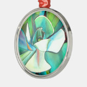 Succulente blauwe en groene woestijnkunst in de wa metalen ornament (Links)