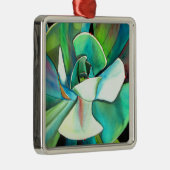 Succulente blauwe en groene woestijnkunst in de wa metalen ornament (Rechts)