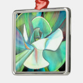 Succulente blauwe en groene woestijnkunst in de wa metalen ornament (Links)