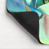 Succulente blauwe en groene woestijnkunst in de wa muismat (Hoek)