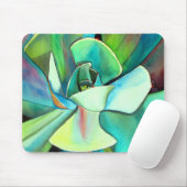 Succulente blauwe en groene woestijnkunst in de wa muismat (Met muis)