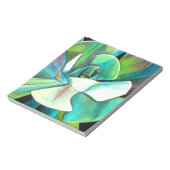 Succulente blauwe en groene woestijnkunst in de wa notitieblok (Linkerzijde)