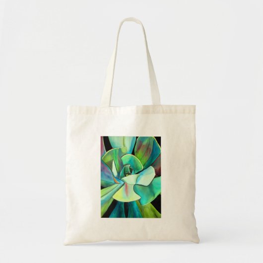 Succulente blauwe en groene woestijnkunst in de wa tote bag (Voorkant)