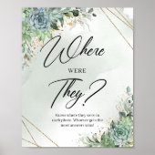 Succulente bloemen eucalyptus Waar waren ze wild? Poster (Voorkant)