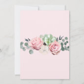 Succulente bloemen geometrische bruiloft uitnodigi kaart (Achterkant)